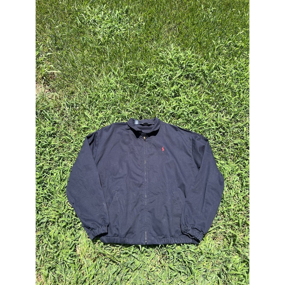 Vintage Polo Ralph Lauren Bi-Swing Harrington Full Zip Jacket Mens XL Blue Red